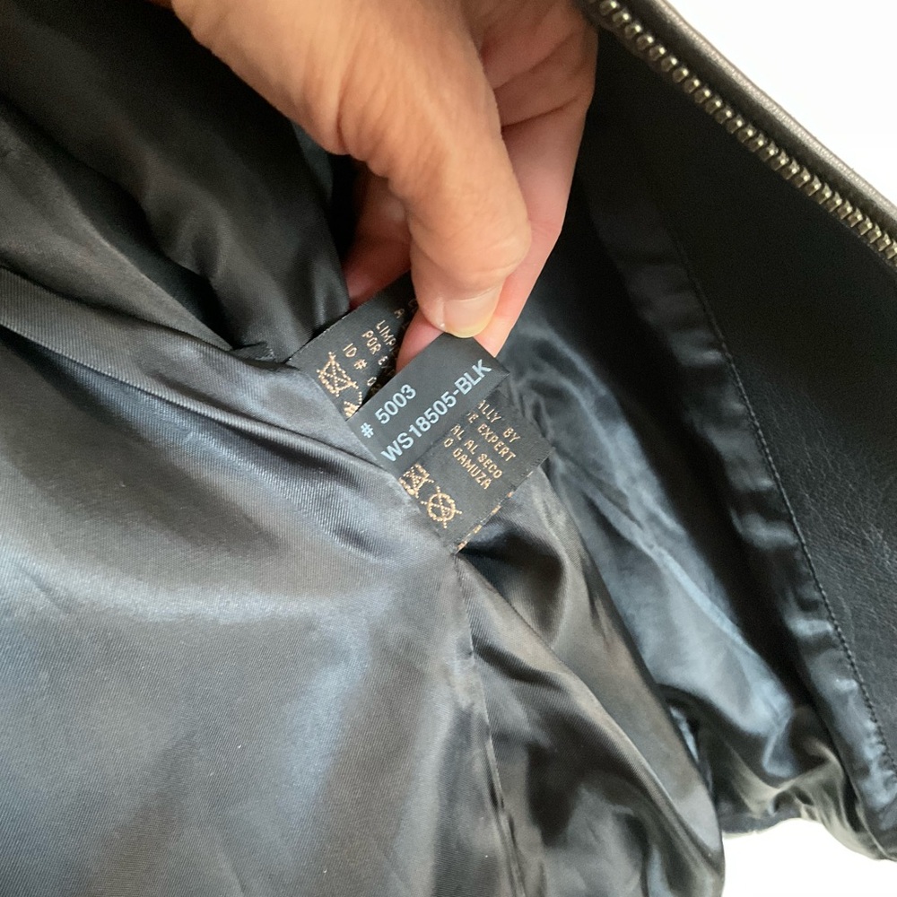 Leather vintage 90's Siena Soft Black Leather Jacket women’s size XL - Picture 3 of 5